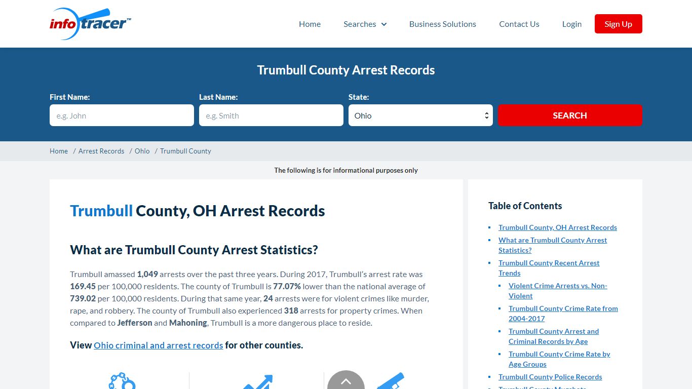 Trumbull County, OH Arrests, Mugshots & Jail Records - InfoTracer